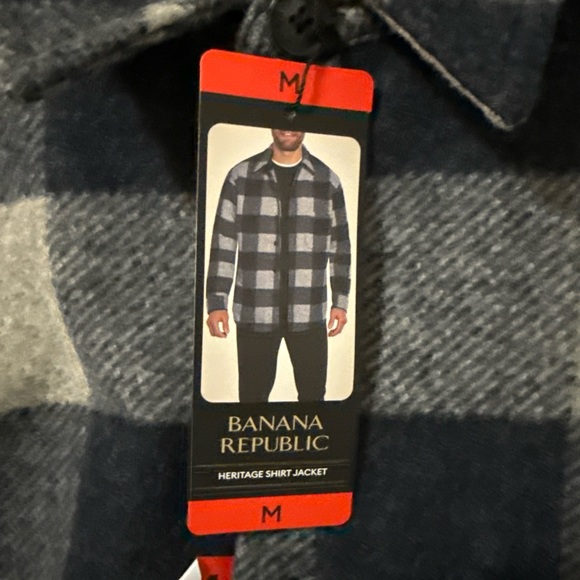 Banana Republic Men's Checkered Jacket in Gray and Black - Picture 5 of 9